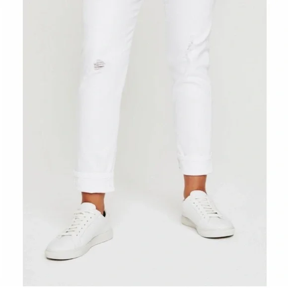 Like New AG Adriano Goldschmied White Ex Boyfriend Slim Slouchy Jeans 28 R - Picture 2 of 12